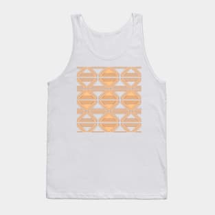 Orange geometric pattern abstract Tank Top